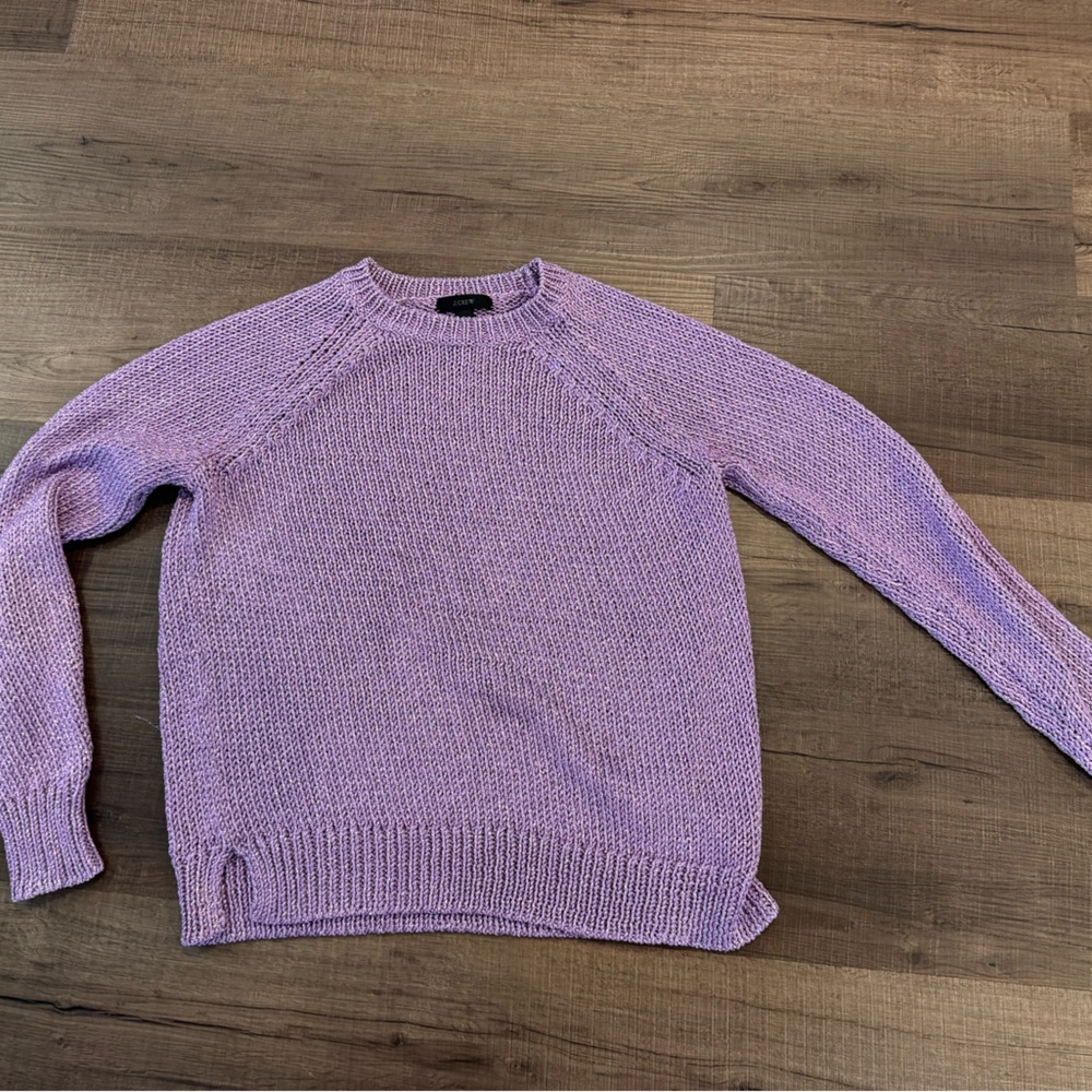 J. Crew Women's Purple Crew Neck Sweater